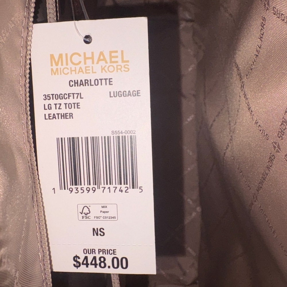 Michael Kors Brown Leather Top Zip Tote Nwt - Picture 7 of 11